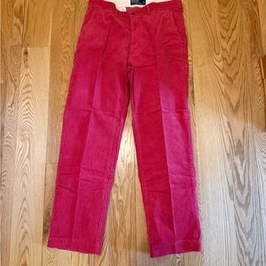 Red polo Ralph Lauren corduroy pants